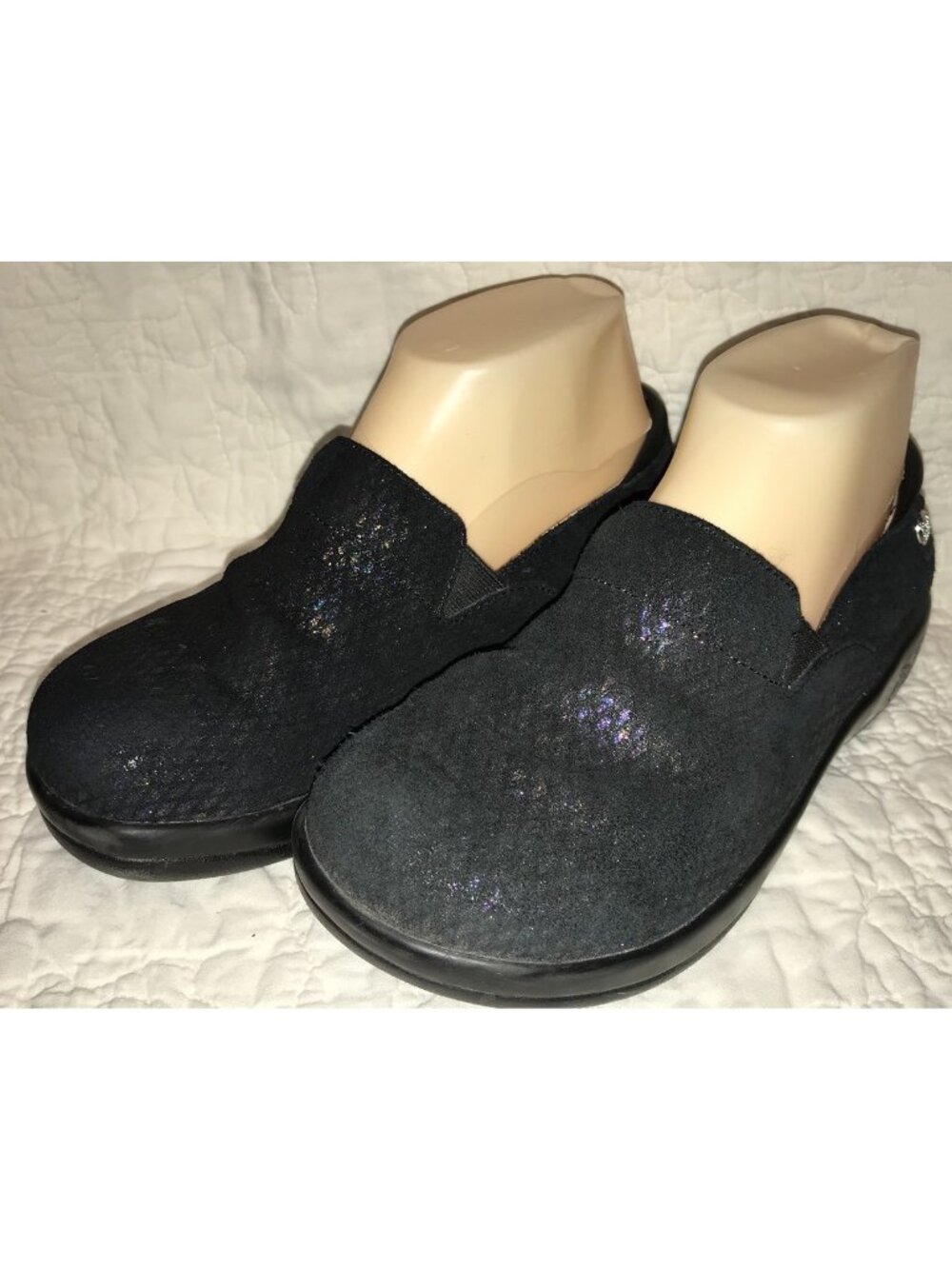 Alegria Kel 751 KELI Leather Clogs Size 36 (US 6 - 6.5) Metal Rain Black Shoe